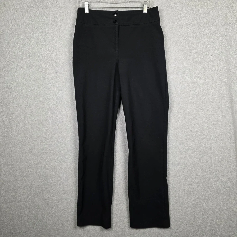 Shape FX Newport News Pants Womens 13 Black Stretch Dress Career Straight Leg - Picture 1 of 13